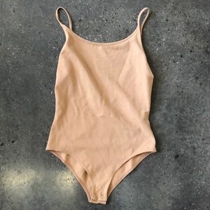 Nude Spagehetti Strap Bodysuit NWOT